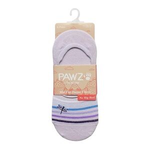 BearPaw Pawz Mid Cut Duster Liners No Slip Heel Womens No Show Socks 6 Pairs